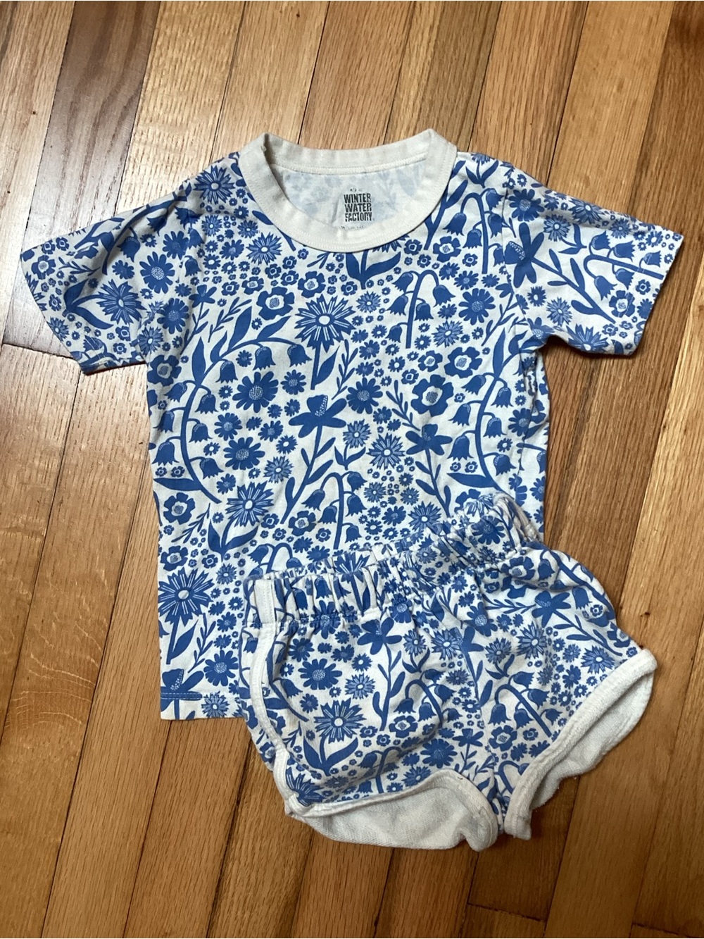 Winter Water Factory organic cotton shorts set size 3t